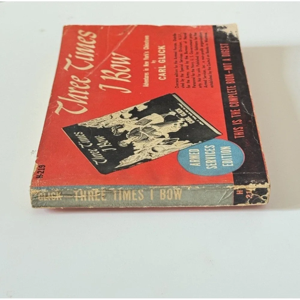 WW2 Armed Services Edition Complete Book # H-219💥THREE TIMES I BOW 🦅‎ 1943